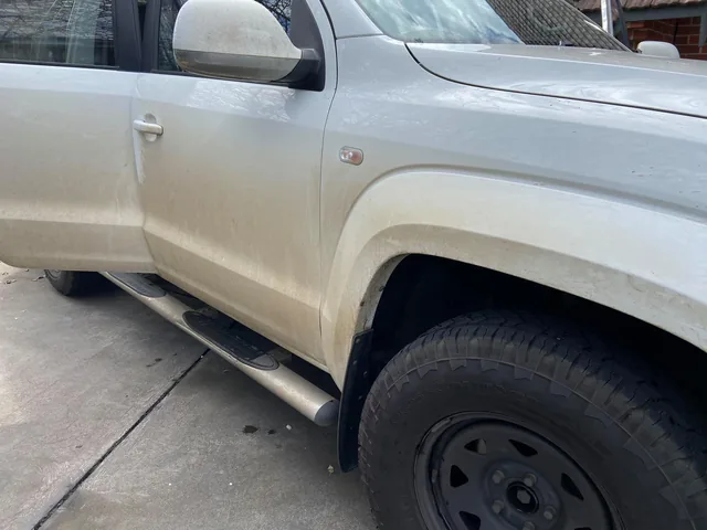 White dual cab ute after treatment